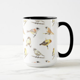 Taza Patrón de pájaros tintados