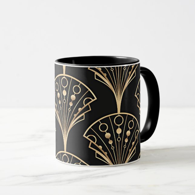 Taza Patrón de palmette Art Deco (Anverso derecho)