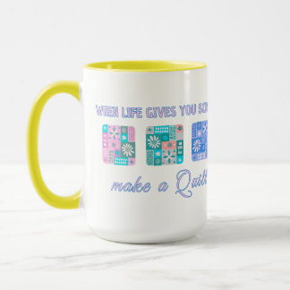 Taza Patrón de parches floral y lindo en colores pop
