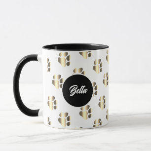 Taza Patrón de patas de oro personalizadas para amantes