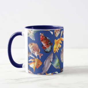 Taza Patrón de peces tropicales 
