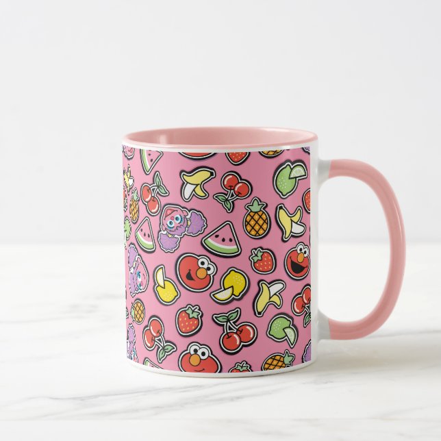 Taza Patrón de Pegatina de Frutos Elmo y Abby Cadabby (Derecha)