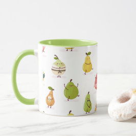Taza Patrón de peras divertidas para niños