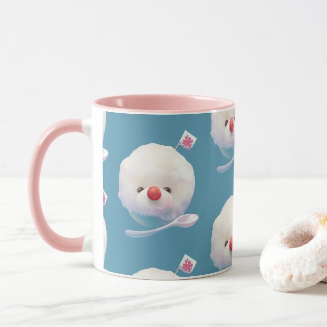 Taza Patrón de perros de hielo con un toque suave (Con donut)