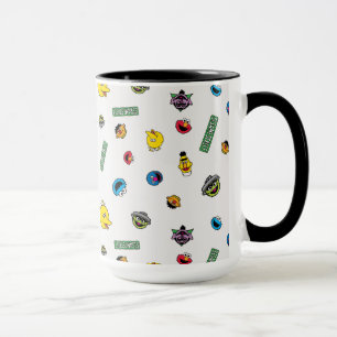 Taza Patrón de personajes de la calle Sesame