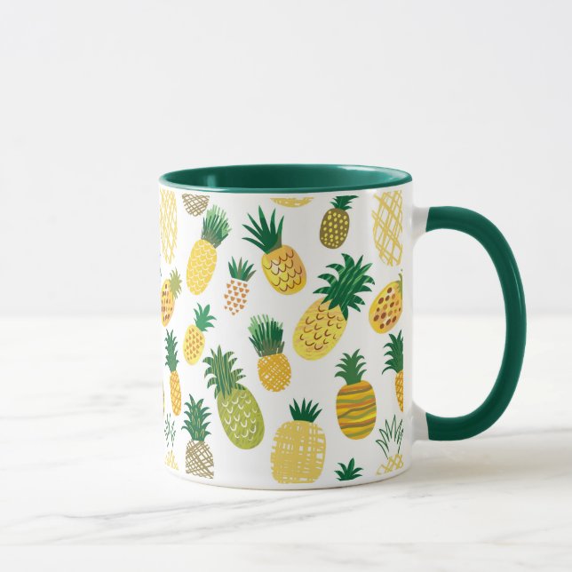 Taza Patrón de piña de moda (Derecha)