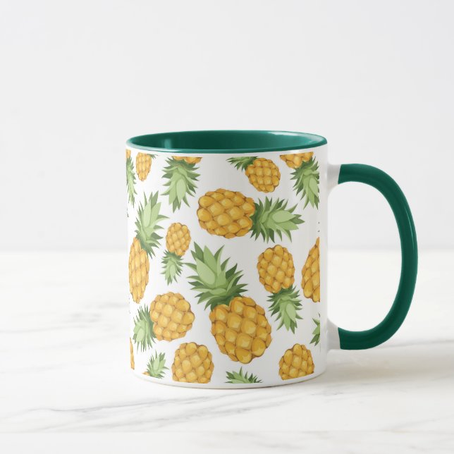 Taza Patrón de piña Personalizado (Derecha)