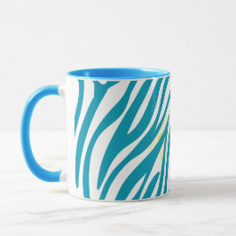 Taza Patrón de pintura azul Diseño de arte moderno