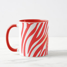 Taza Patrón de pintura roja Diseño de arte moderno