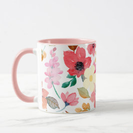 Taza Patrón de pintura rosa Diseño de arte moderno