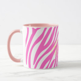 Taza Patrón de pintura rosa Diseño de arte moderno