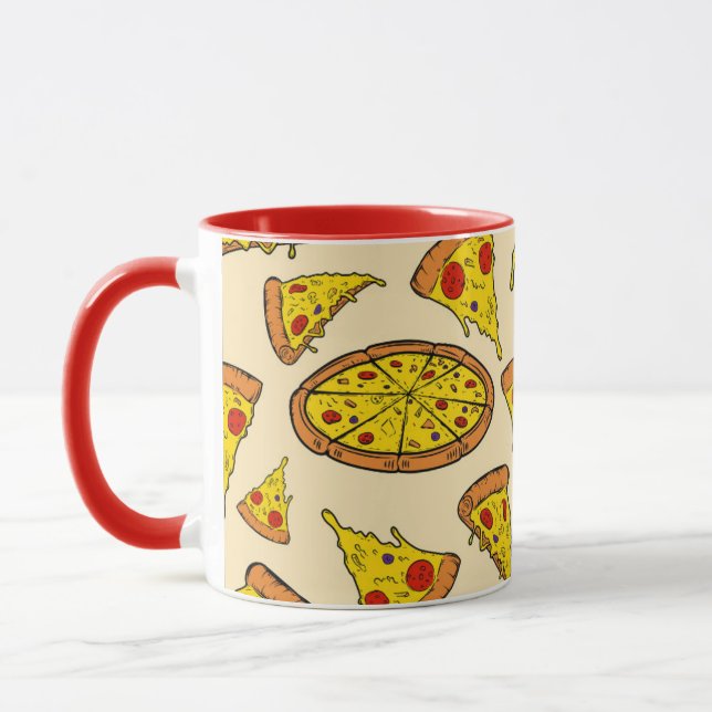 Taza Patrón de pizza de queso en fusión (Izquierda)