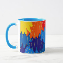 Taza Patrón de plumas de loro de Macaw Scarlet