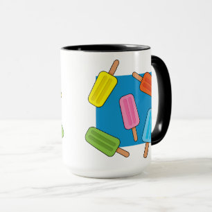 Taza Patrón de Popsicles Coloridos