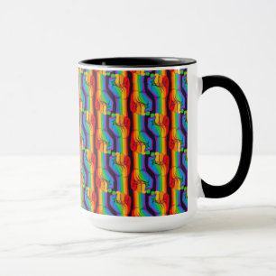Taza Patrón de puño arco iris