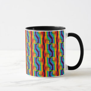 Taza Patrón de puño arco iris