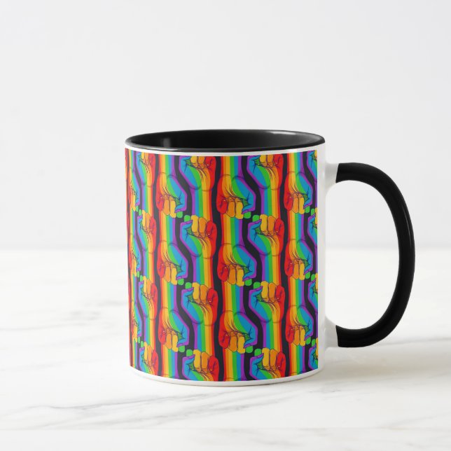 Taza Patrón de puño arco iris (Derecha)