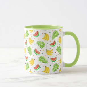 Taza Patrón de punto de polka de frutas tropicales