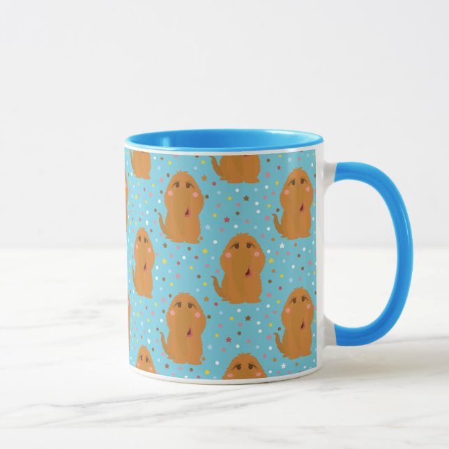 Taza Patrón de puntos y estrellas azules de Snuffleupag (Derecha)