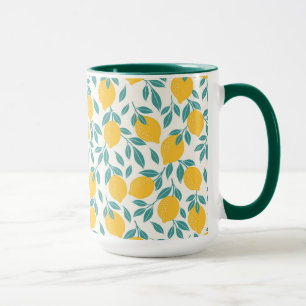 Taza Patrón de ramas de limón dulce