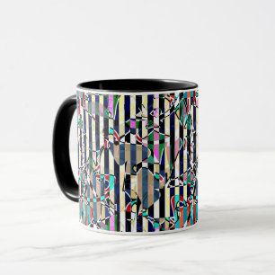 Taza Patrón de rayas abstracto