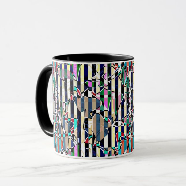 Taza Patrón de rayas abstracto (Anverso izquierdo)