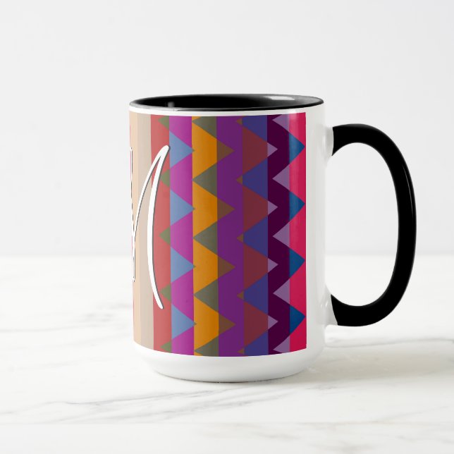 Taza Patrón de rayas de chevron de moda #17 (Derecha)
