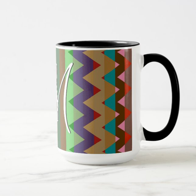 Taza Patrón de rayas de chevron de moda #2 (Derecha)