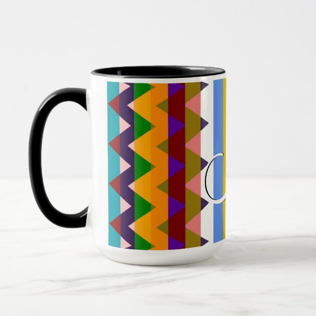 Taza Patrón de rayas de chevron de moda #3 (Izquierda)