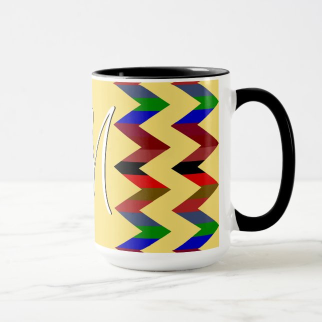 Taza Patrón de rayas de chevron de moda #7 (Derecha)