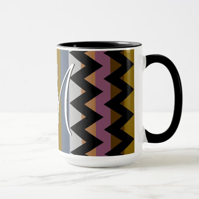 Taza Patrón de rayas de chevron de Moda de moda #3 (Derecha)