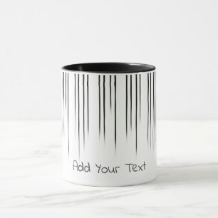Taza Patrón de rayas de estilo negro/blanco