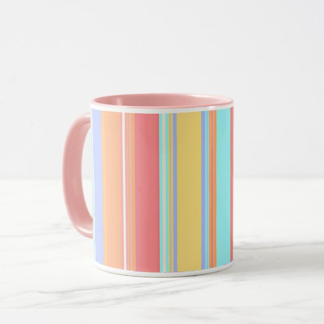 Taza Patrón de rayas pastel (Anverso izquierdo)