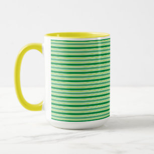 Taza Patrón de rayas verdes del día de San Patricio