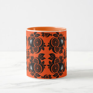 Taza Patrón de rebanada de naranja retro