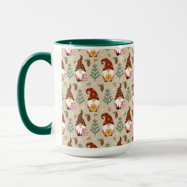 Taza Patrón de regalo de Gnomes de navidades (Izquierda)