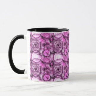 Taza Patrón de remolino de tinte atado rosa y blanco