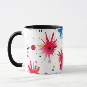 Taza Patrón de resumen de ráfagas vibrantes