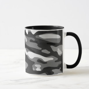 Taza Patrón de resumen gris blanco negro moderno
