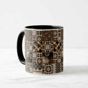 Taza Patrón de retoño rústico