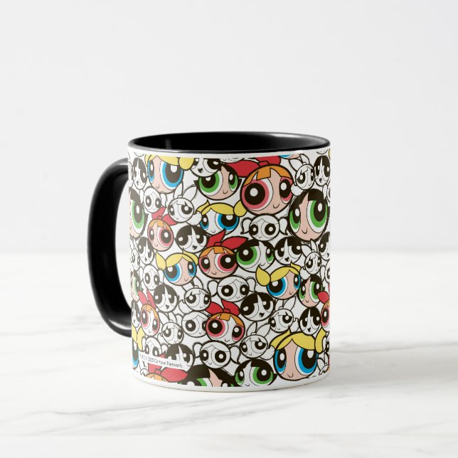 Taza Patrón de rostro de Chicas poderosos (Anverso izquierdo)