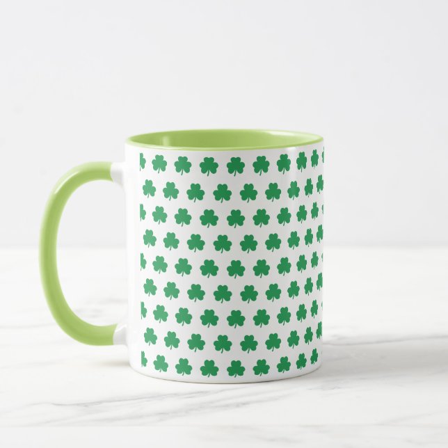 Taza Patrón de Shamrock verde Día de los Simpatizantes  (Izquierda)