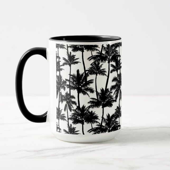 Taza Patrón de sombra de árbol de palma (Izquierda)