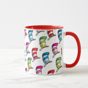 Taza Patrón de Sombrero Colorido del Gato en el Sombrer