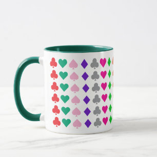 Taza Patrón de tarjetas de reproducción divertidas y de