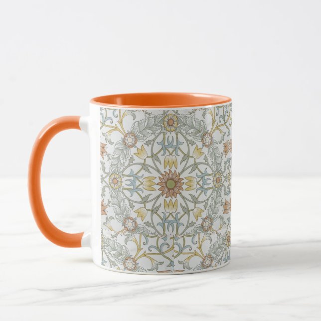 Taza Patrón de techo azul floral de William Morris Vint (Izquierda)
