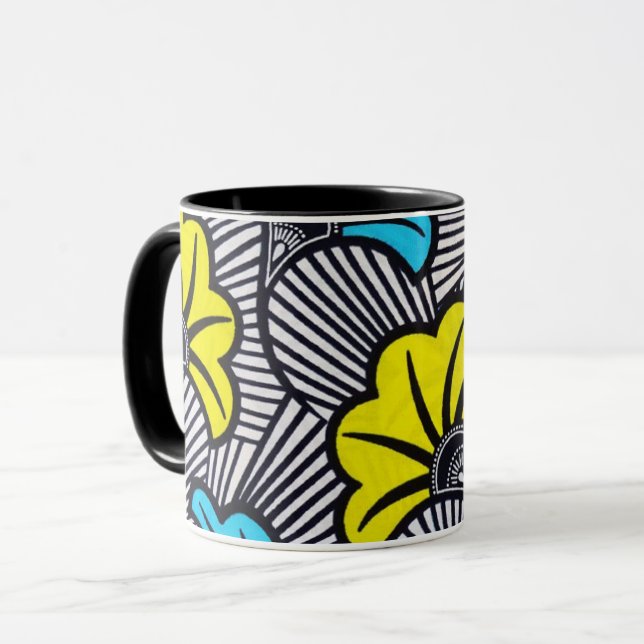 Taza Patrón de tela de ankara africano (Anverso izquierdo)