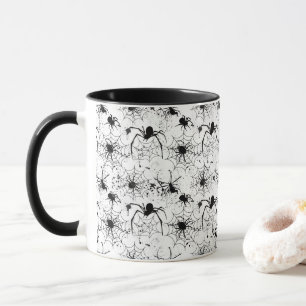 Taza Patrón de telaraña de Halloween