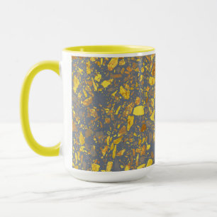 Taza Patrón de Terrazzo de Oro Moderno
