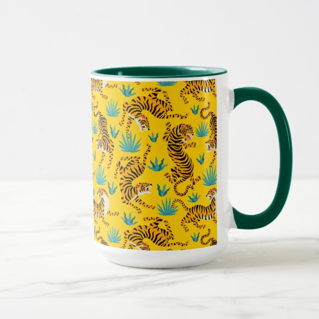 Taza Patrón de tigre asiático dorado (Derecha)